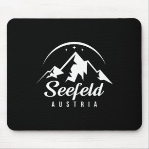 Seefeld Austria Ski Resort Skiing Snowboarding Sou Mouse Mat