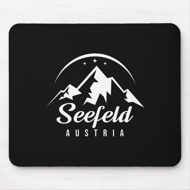 Seefeld Austria Ski Resort Skiing Snowboarding Sou Mouse Mat (Front)