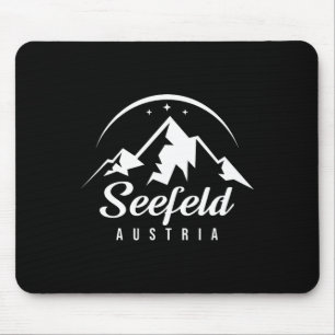 Seefeld Austria Ski Resort Skiing Snowboarding Sou Mouse Mat