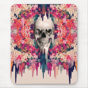 Seeing Colour Melting Sugar Skull Mouse Mat