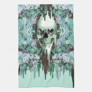 Seeing Colour Melting Sugar Skull Tea Towel