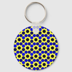 Seeing Dots Black and Blue Key Chain