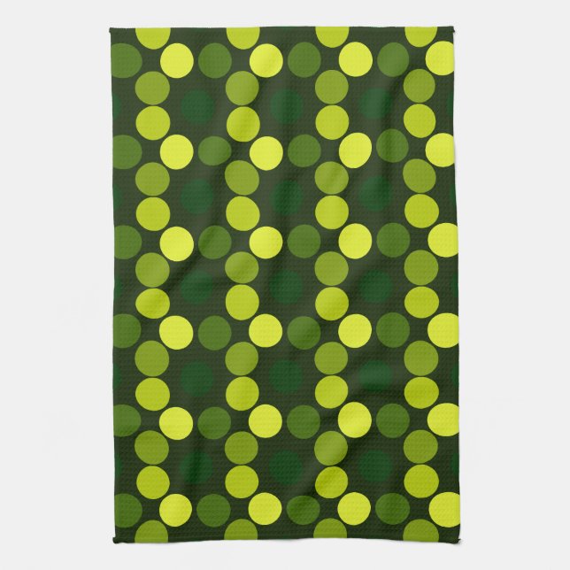 Seeing Dots Lemon Lime KITCHEN TOWEL (Vertical)