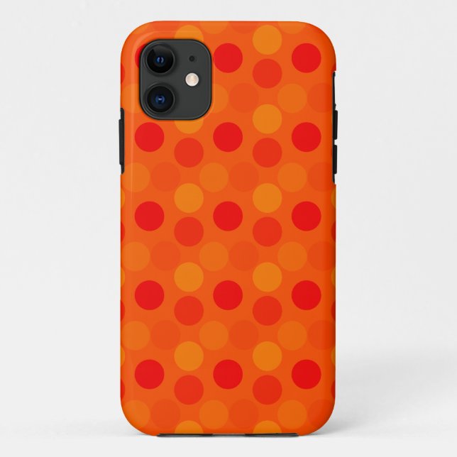 Seeing Dots Orange Case-Mate iPhone Case (Back)