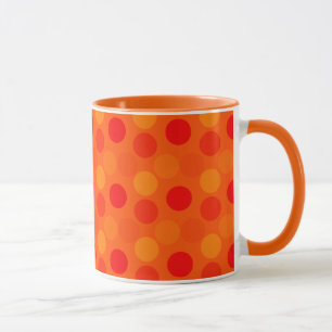 Seeing Dots Orange Ringer Mug