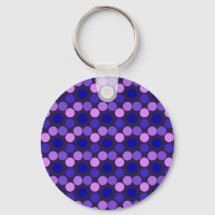 Seeing Dots Purple Pink KEYCHAING Key Ring
