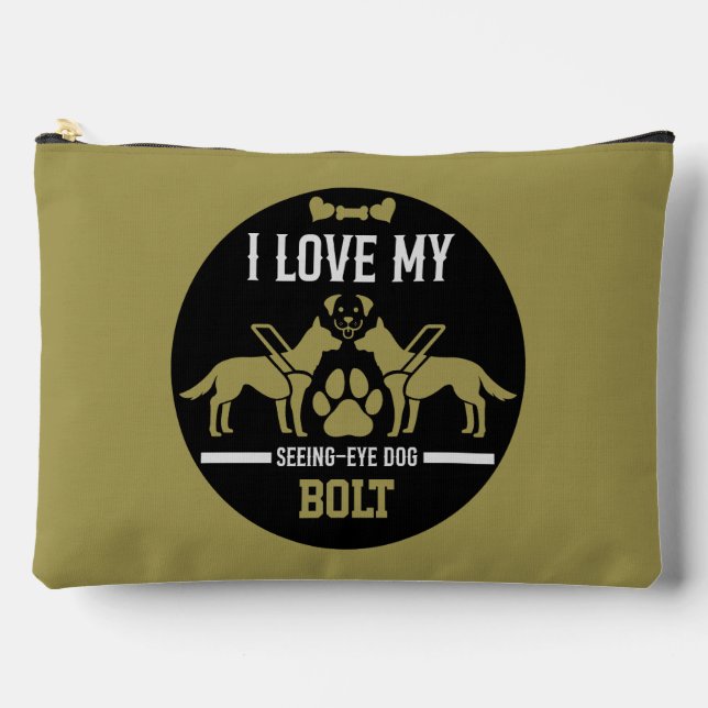 Seeing Eye Dog Gift Accessory Pouch (Front)