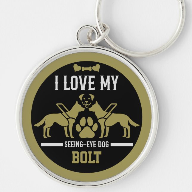 Seeing Eye Dog Gift Key Ring (Front)