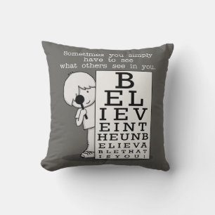 Seeing is Believing-Eye Chart Cushion