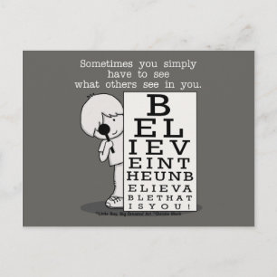 Seeing is Believing-Eye Chart Postcard