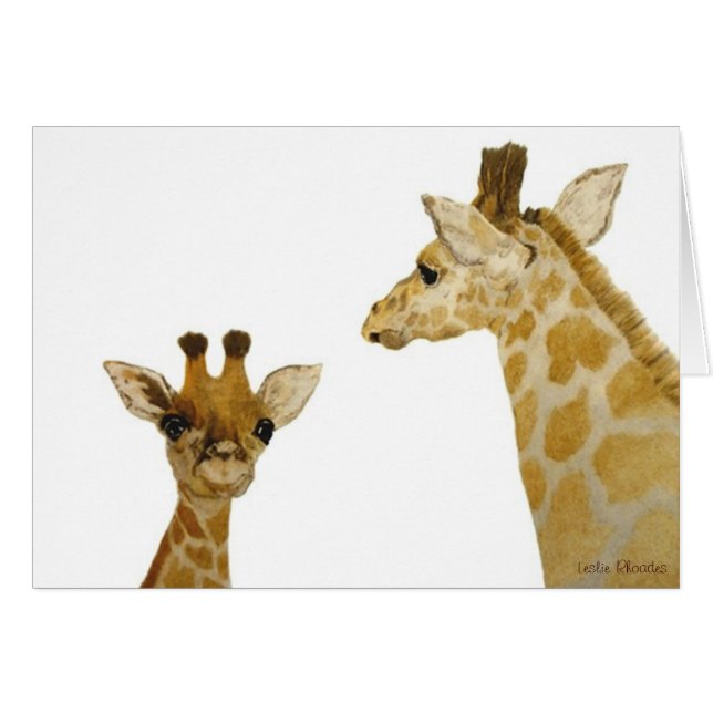 Seeing Spots, Giraffes Card (Front Horizontal)