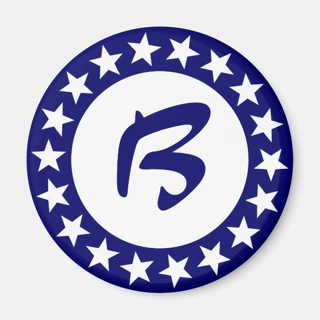 Seeing Stars Letter Template Magnet (Front)