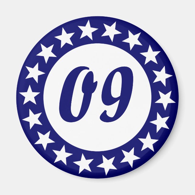 Seeing Stars Number Template Magnet (Front)