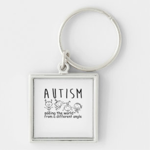 Seeing The World At A Different Angle Autism Key Ring