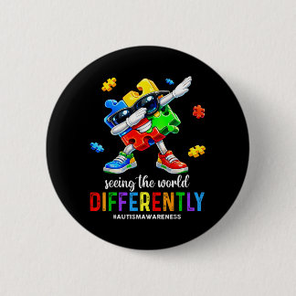 Seeing The World Differently Autism Awareness 6 Cm Round Badge
