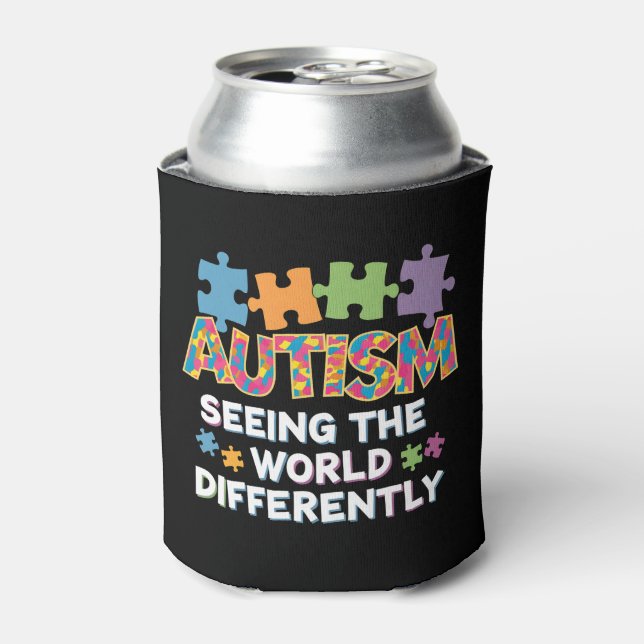 Seeing the World Differently Autism Awareness Can Cooler (Can Front)