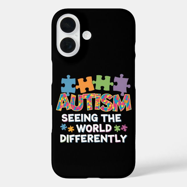 Seeing the World Differently Autism Awareness Case-Mate iPhone Case (Back)