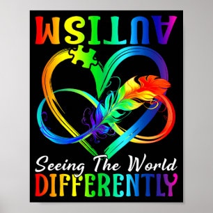 Seeing The World Differently Autism Awareness Infi Poster