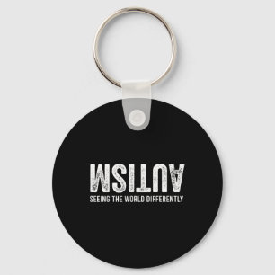 Seeing The World Differently Autism Awareness Men Key Ring