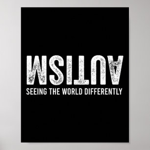 Seeing The World Differently Autism Awareness Men  Poster