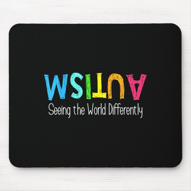 Seeing the world differently autism awareness mont mouse mat (Front)
