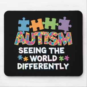 Seeing the World Differently Autism Awareness Mouse Mat