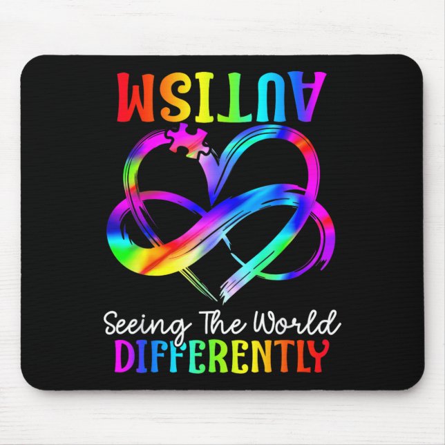 Seeing The World Differently Autism Awareness Mouse Mat (Front)