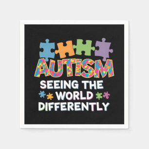 Seeing the World Differently Autism Awareness Napkin