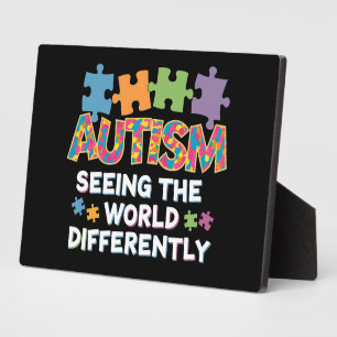 Seeing the World Differently Autism Awareness Plaque