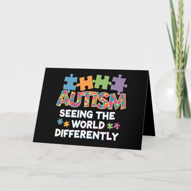 Seeing the World Differently Autism Awareness Thank You Card (Front)