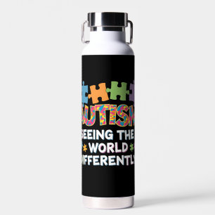 Seeing the World Differently Autism Awareness Water Bottle