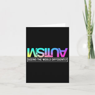 Seeing The World Differently Cute World Autism Awa Card