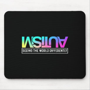 Seeing The World Differently Cute World Autism Awa Mouse Mat