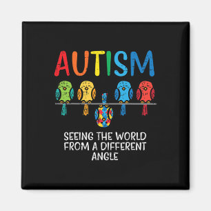 Seeing World From Different Angle Autism Awareness Magnet