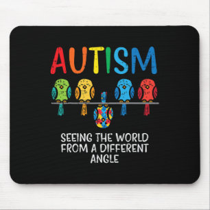 Seeing World From Different Angle Autism Awareness Mouse Mat