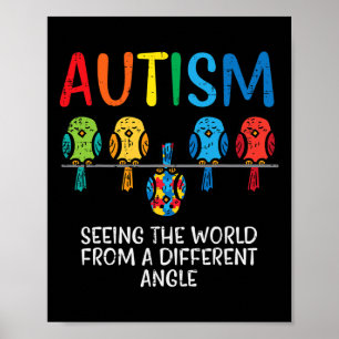 Seeing World From Different Angle Autism Awareness Poster