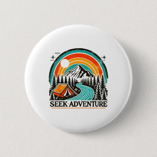 Seek Adventure Graphic Explore The Outdoors And Ca 6 Cm Round Badge