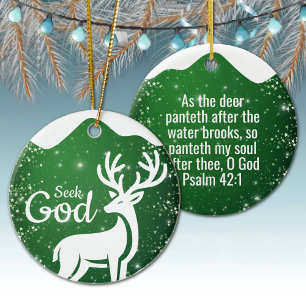 Seek God Religious Holiday ⛪️ 🎄 Ceramic Tree Decoration