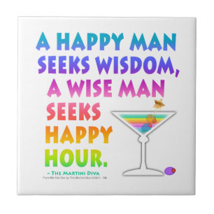 SEEK HAPPY HOUR MARTINI ZEN CoasterTile Tile