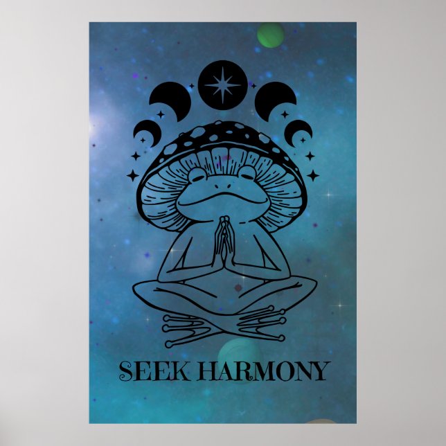 Seek Harmony Yoga Frog Poster (Front)