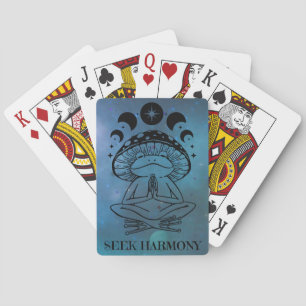 Seek Harmony, Zen Frogs Playing Cards
