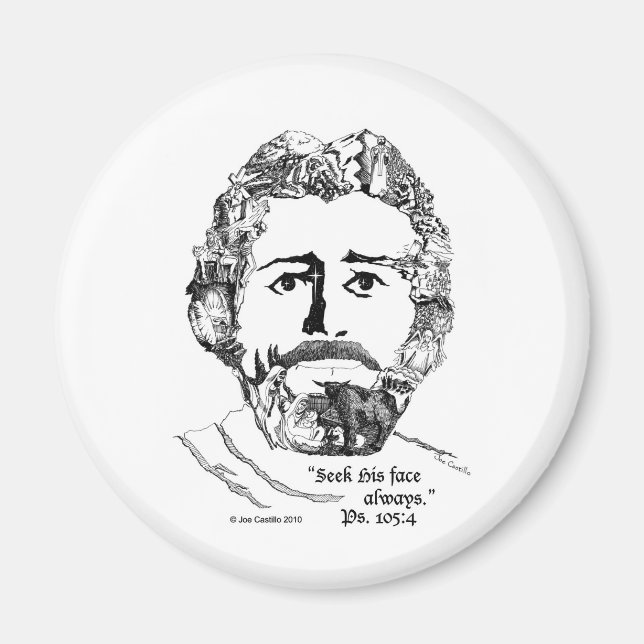 "Seek His Face Always" Ps. 105:4 Magnet (Front)