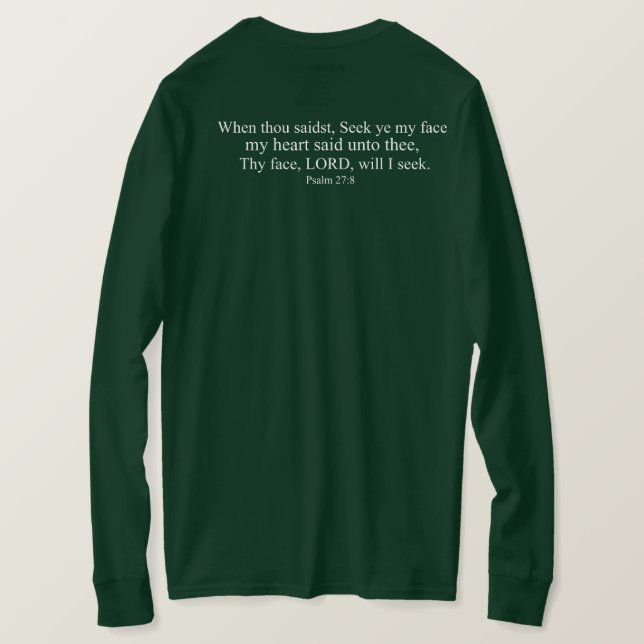 Seek His Face T-Shirt (Design Back)