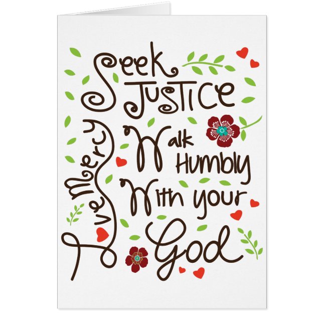 Seek Justice Love Mercy Walk Humbly Micah 6 8 (Front)