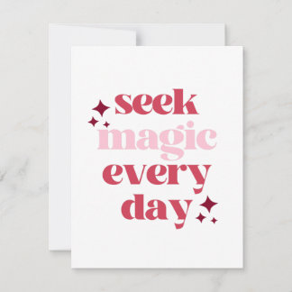 Seek Magic | Inspirational Quote Card