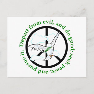 Seek peace and pursue it christian gift postcard