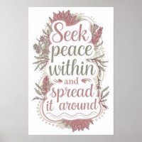 Seek Peace Within and Spread it Around Design