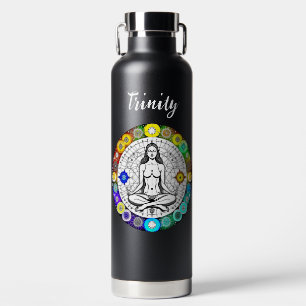 Seek Serenity  Meditation Spiritual Personalised Water Bottle