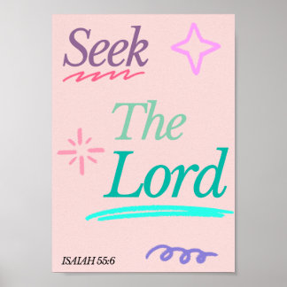 Seek The Lord Christian Poster / Faith / Graphic 