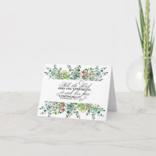 Seek the Lord greenery frame scripture Card